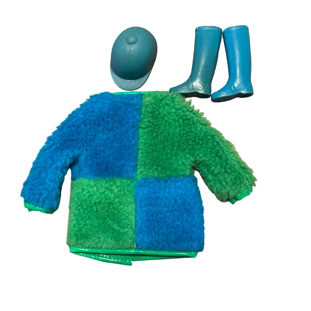 Vtg 60s Barbie Skipper #1959 Warm N Wonderful Outfit - Blue Green Coat Boots Hat - Picture 3 of 7